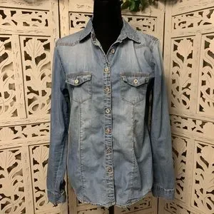 Blue Age Jeans Tops Blue Age All Cotton Soft Smooth Denim Look
